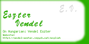 eszter vendel business card